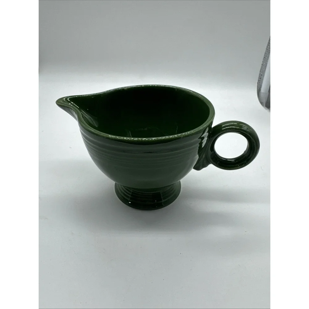 Vintage Fiesta Pre 1972 Forest Green Creamer Ring Handle Fiestaware Retired
